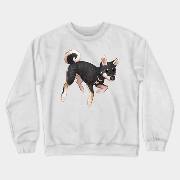 Cozy Shiba Inu (Black and Tan Variant) Crewneck Sweatshirt by Phoenix Baldwin